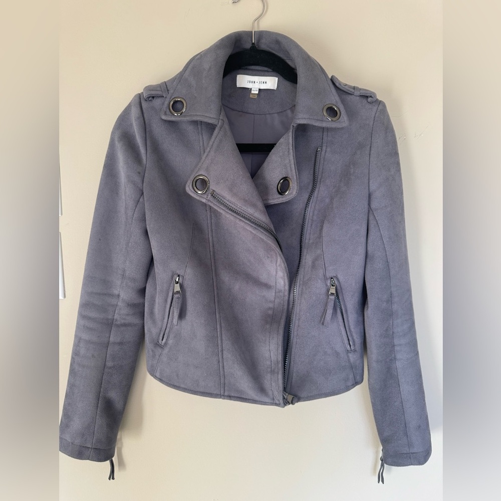 John + Jenn Gray Women's Faux leather Jacket